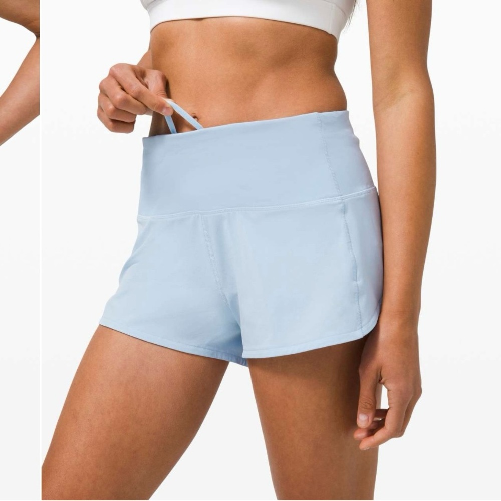 Women's Light Blue Athletic Shorts